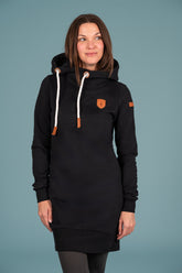 Wanakome Kaylan Women's Hoodie Dress in Black